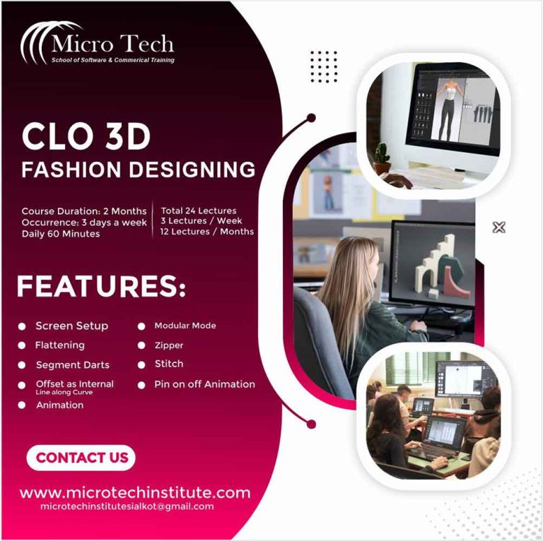 CLO 3D Garments Designing Course - Microtech Institute for Import ...